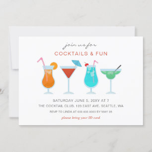 Roliga sommar drinkar Cocktailfest  Inbjudningar