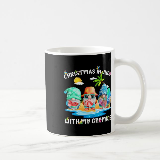 Roliga sommarlovstomtar - Tomtar för jul Kaffemugg (Höger)