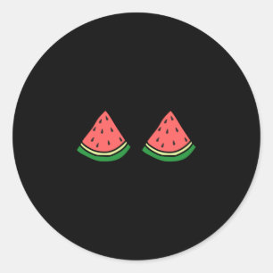 Roliga sommartröjor för män_vattenmelon tröja runt klistermärke