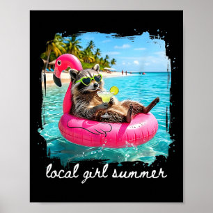 Roliga sommarvibbar tvättbjörnskvinnor flickor vil poster