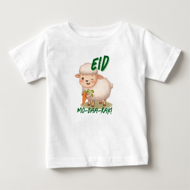 Roliga söta får Eid Adha roliga barnkläder  T Shirt (Framsida)
