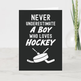 Roliga söta hockeykort för pojkar för barnspelare kort
