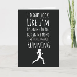 Roliga söta lökkort löpare träning för henne kort