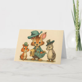 Roliga söta tecknade djurbud på alla tillfällen  kort