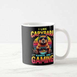 Roliga Spelälskare Jag Gillar Capyra Ramen Och Spe Kaffemugg