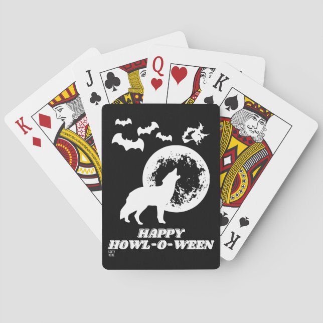 roliga spelkort "GLAD HOWL-O-WEEN 2" (Baksidan)