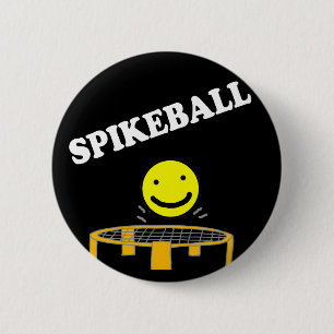 Roliga Spikeball förtjänar med leendeansiktekons Knapp