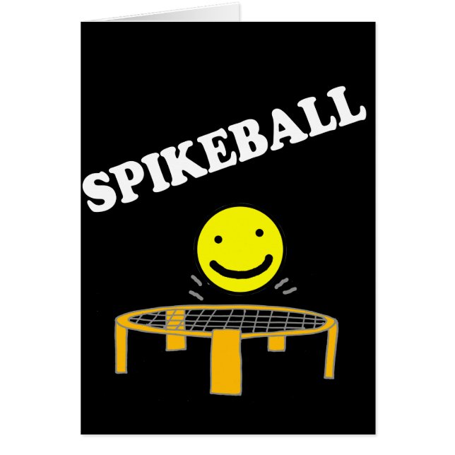 Roliga Spikeball förtjänar med leendeansiktekonst Hälsningskort (Framsidan)