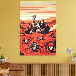 Roliga spindlar från Mars Canvastryck
