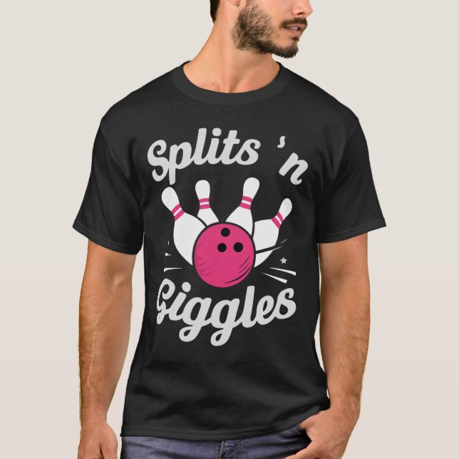 Roliga Splits N skratt bowling bowlare bowling Ll  T Shirt (Framsida)