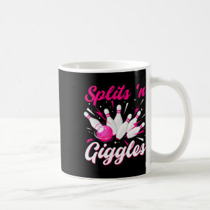 Roliga Splits n skratt bowlinglag Söt bowlare Kvin Kaffemugg