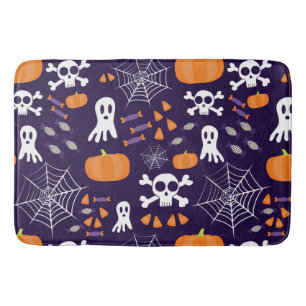 Roliga spöklika Halloweenfigurer Badrumsmatta