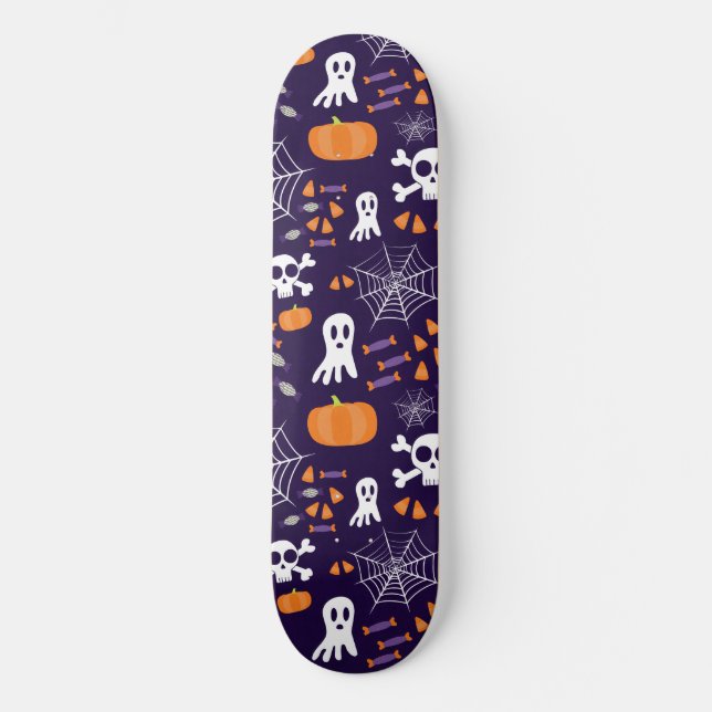 Roliga spöklika Halloweenfigurer Mini Skateboard Bräda 18,5 Cm (Framsida)