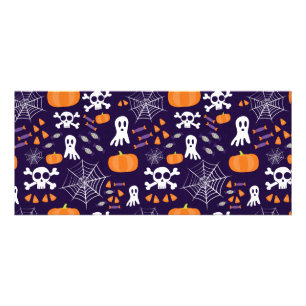 Roliga spöklika Halloweenfigurer Reklamkort