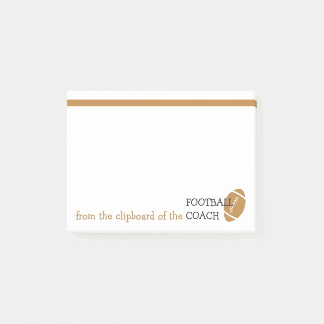 Roliga sportar för fotbolllagledare - themed post-it block (Framsida)
