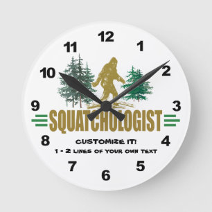 Roliga Squatchologist, Sasquatch, tror jag Rund Klocka
