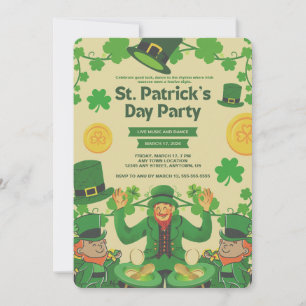 roliga st patricks dag inbjudningar