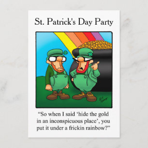 Roliga St. Patrick's Day-festinvitationer Inbjudningar
