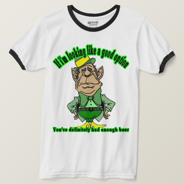 Roliga St. Patrick's Day Leprechaun-alternativ T Shirt (Design framsida)