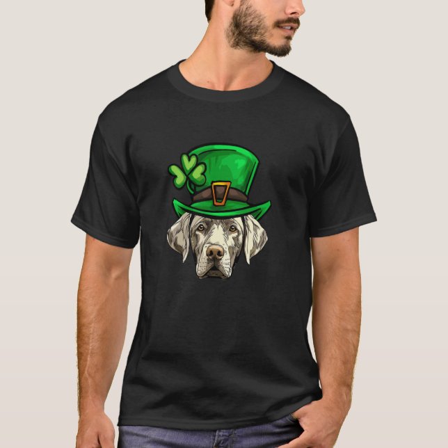 Roliga St Patricks Day Silver Labrador Retrievers  T Shirt (Framsida)