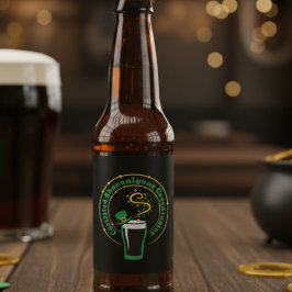 Roliga St Patricks Day Skämt Öletikett Ölflaska Etikett