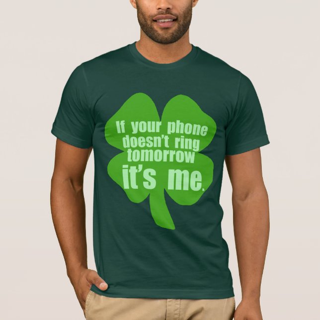 Roliga st patricks dayskjortor t-shirt (Framsida)