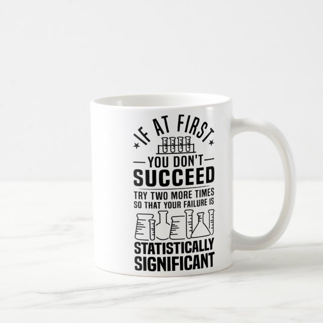 Roliga statistikvetenskap Puns present för män kvi Kaffemugg (Höger)