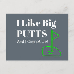 Roliga stora PUTTS Golf Vykort