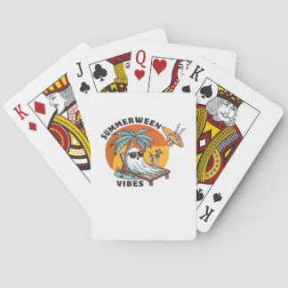 Roliga Summerween-vibbar Skelett Sommarlov Ov Casinokort