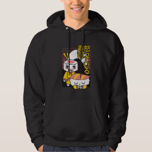Roliga Sushi Karate Fighters Tecknad Design Hoodie