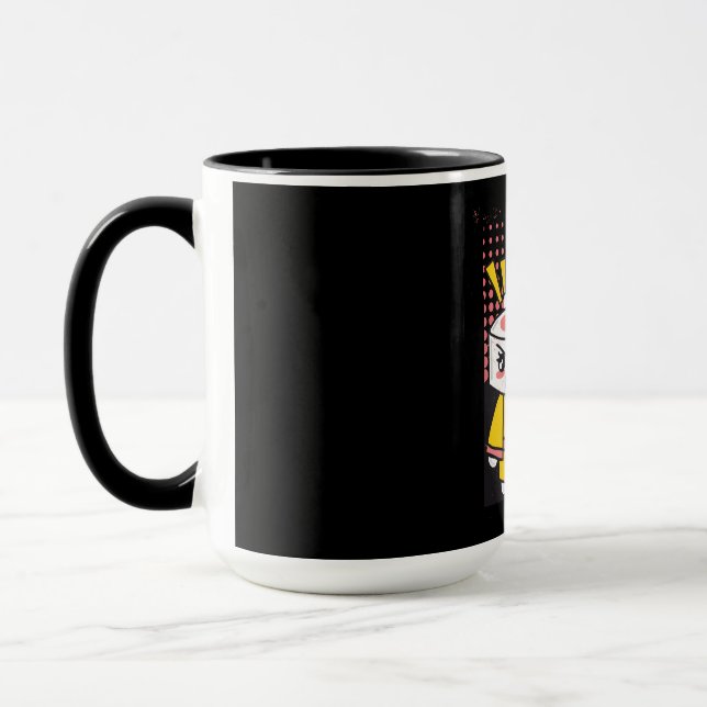 Roliga Sushi Karate Fighters Tecknad Design Mugg (Vänster)