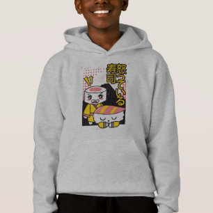 Roliga Sushi Karate Fighters Tecknad Design T Shirt