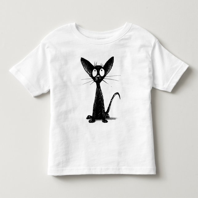 Roliga svart kattungar tee (Framsida)