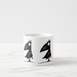 Roliga svartkråkor espressomugg