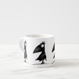 Roliga svartkråkor espressomugg