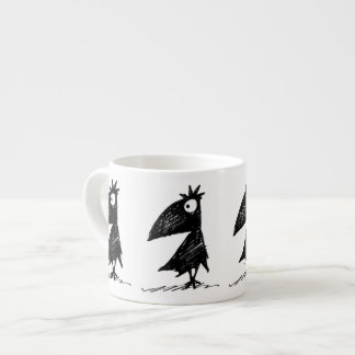 Roliga svartkråkor espressomugg