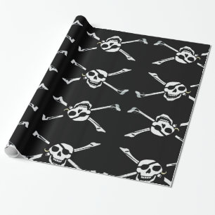 Roliga svartvita Jolly Roger Presentpapper