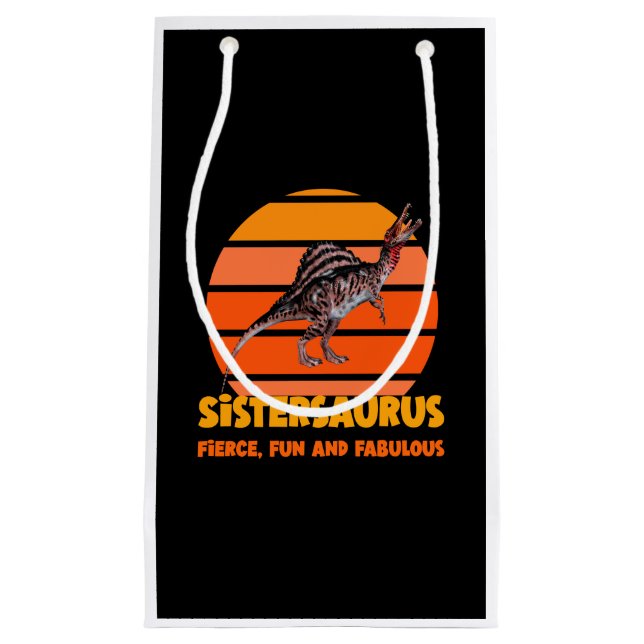 Roliga Systrar Saurus Dino Syster Humor Design (Framsidan)