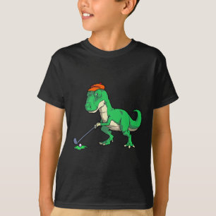 Roliga T Rex Dinosaur Golfpresent Skjortor För Män Shirt