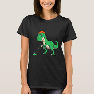 Roliga T Rex Dinosaur Golfpresent T-shirts För Män