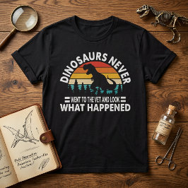 Roliga T-Rex T-shirt med texten Dinosaurier Gick A