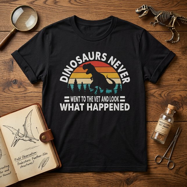 Roliga T-Rex T-shirt med texten Dinosaurier Gick A (Skapare uppladdad)