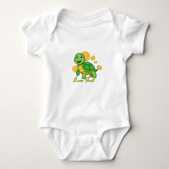 Roliga t-shirts för bebis "jag är snabb" (Framsida)