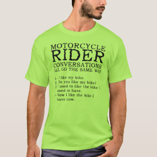 Roliga T-Shirts för Motorcykelkonversationer