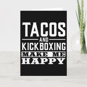 Roliga Taco-tröjor Tacos Och Kickboxning Tees Män Kort