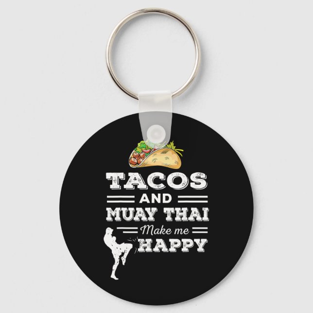 Roliga Tacos Och Muay Thai Älskare Presentpresent  Nyckelring (Framsida)