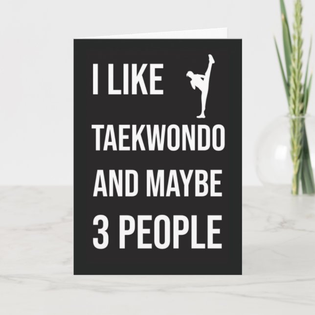 Roliga Taekwondo-kort Sport Stridande Kämpe Humor Kort (Framsida)