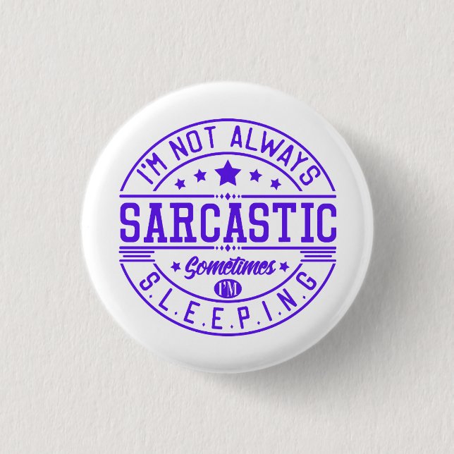 Roliga talesätt, Sarcasm Knapp (Framsida)
