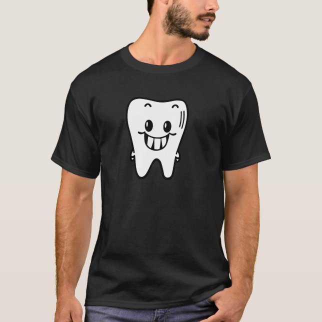 roliga tänder t shirt (Framsida)