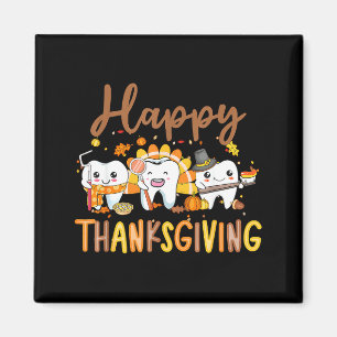 Roliga Tänder Thanksgiving Tandläkare Turkiet Tand Magnet